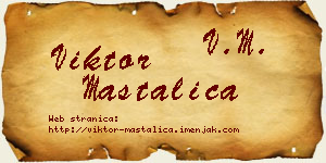 Viktor Mastalica vizit kartica